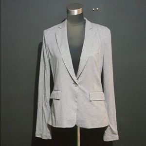 BCBG MaxAzria Tan Jersey Blazer. Crisscross back.